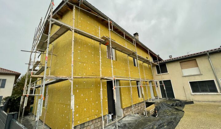 Isolation thermique par l'extérieur laine de roche